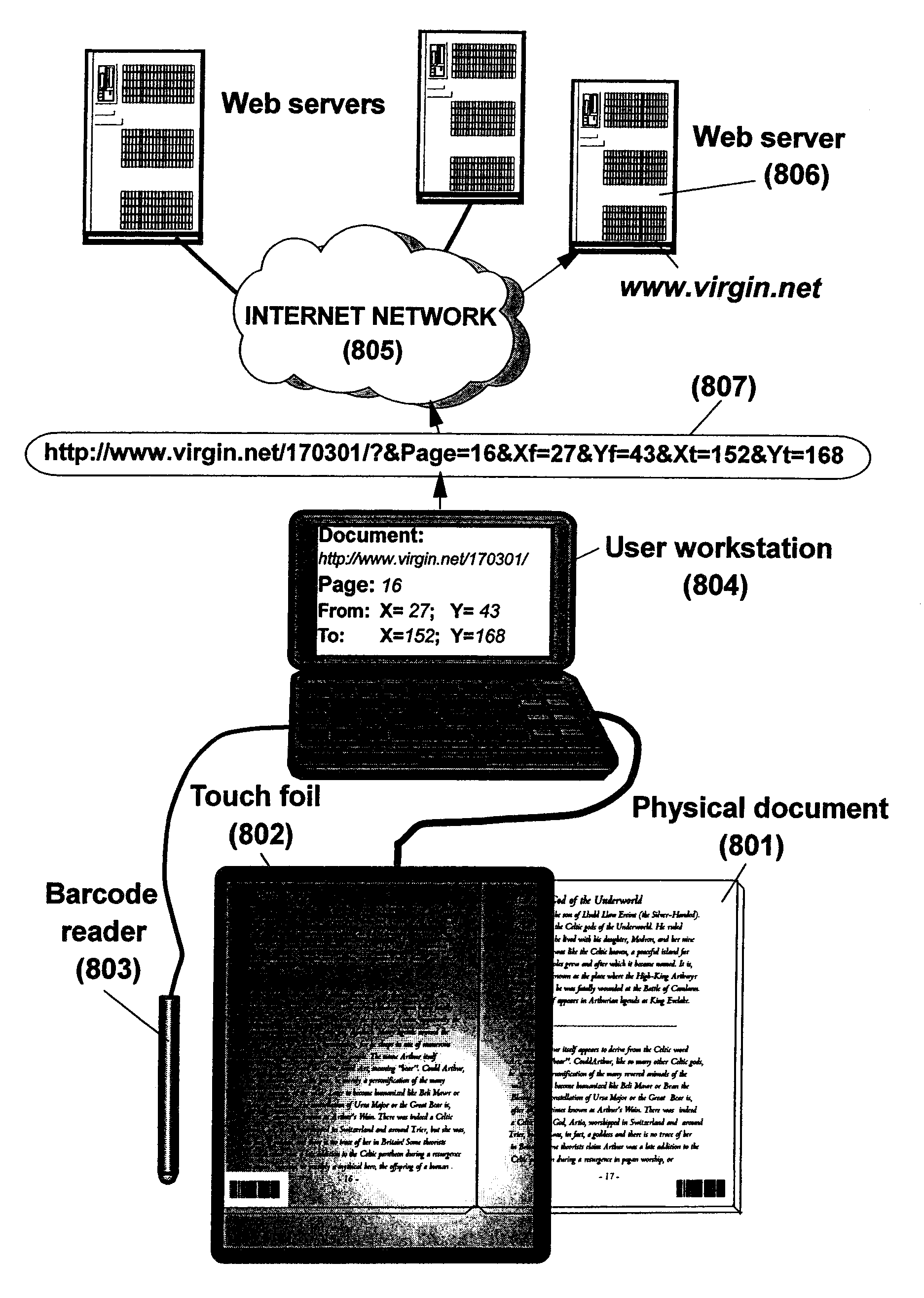 System and method to enable blind people to have access to information printed on a physical document