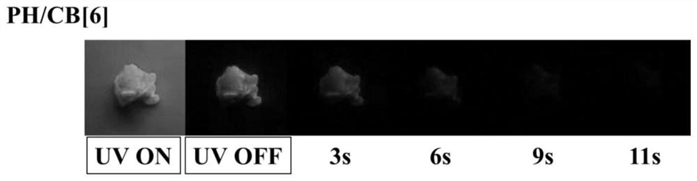 A kind of room temperature phosphorescent material based on synergistic effect of polymer and cucurbituril and preparation method thereof