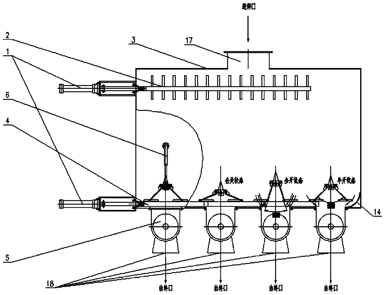 Anti-blocking sludge bin applicable to sludge with water content of 5-65%