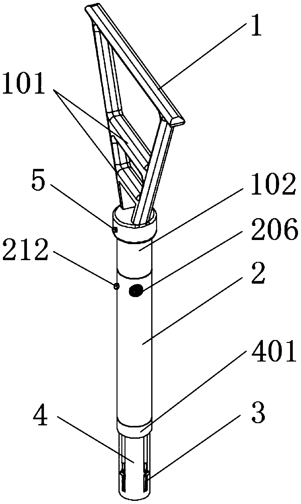 Medical walking stick with lifting and anti-skid functions