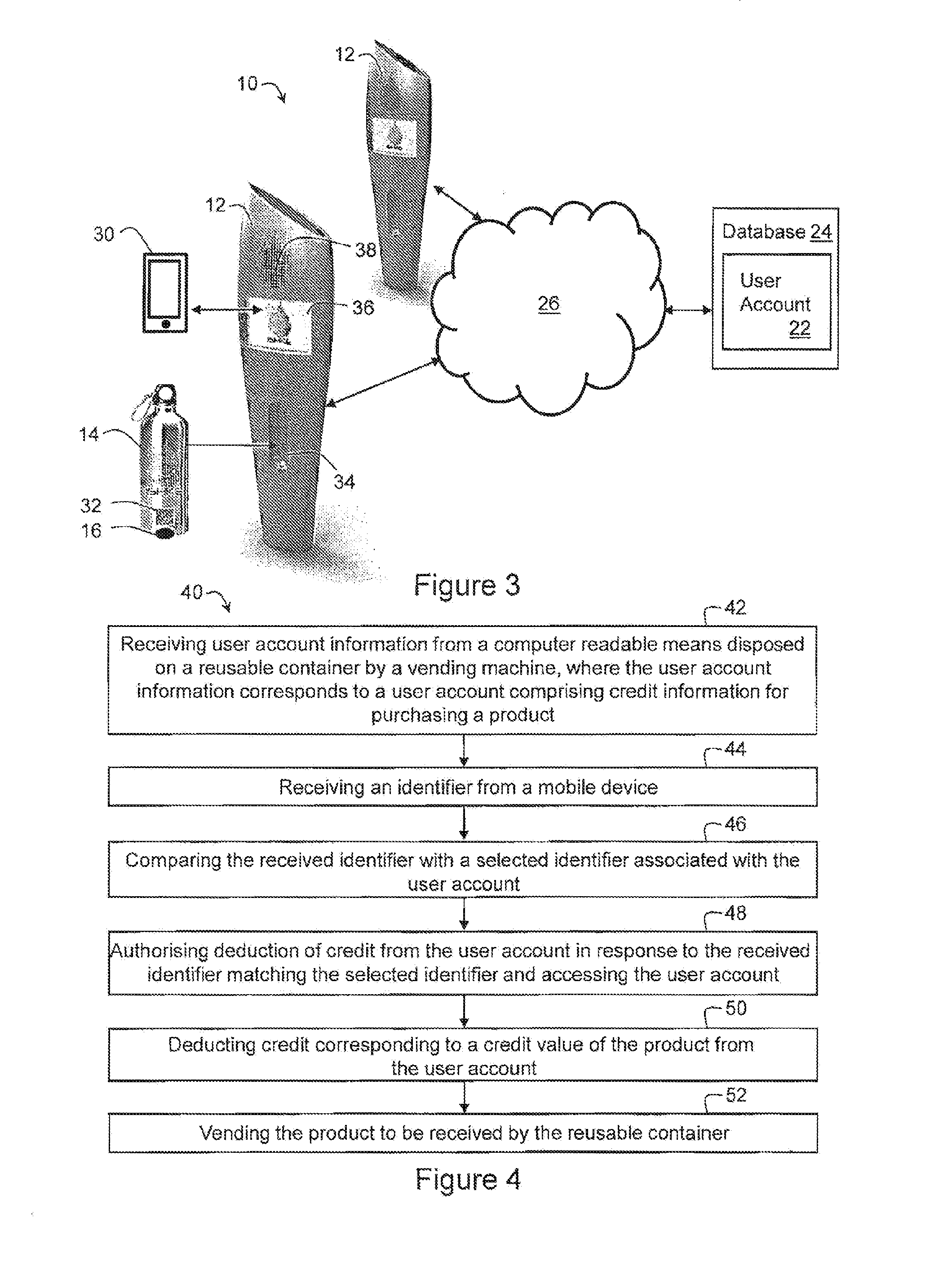 Method and system of vending a product into a reusable container