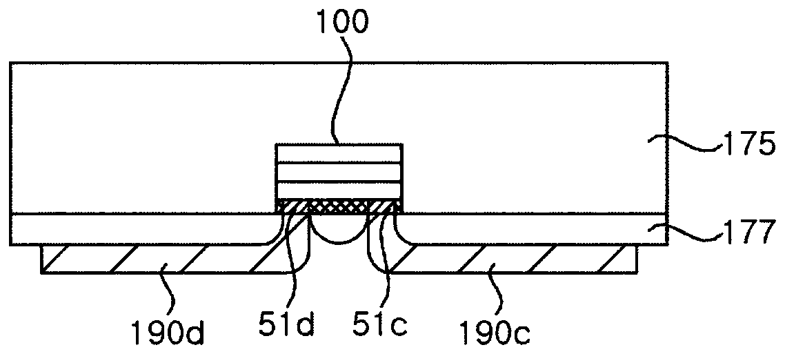 Light emitting device with LED stack for display and display apparatus having the same