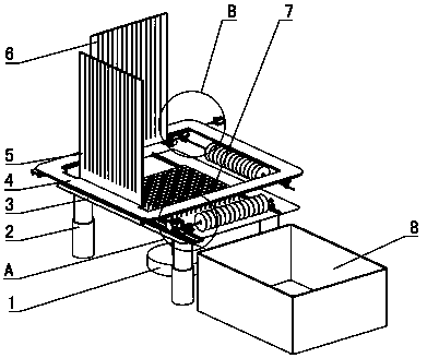 A vertical platen cowhide cutting machine