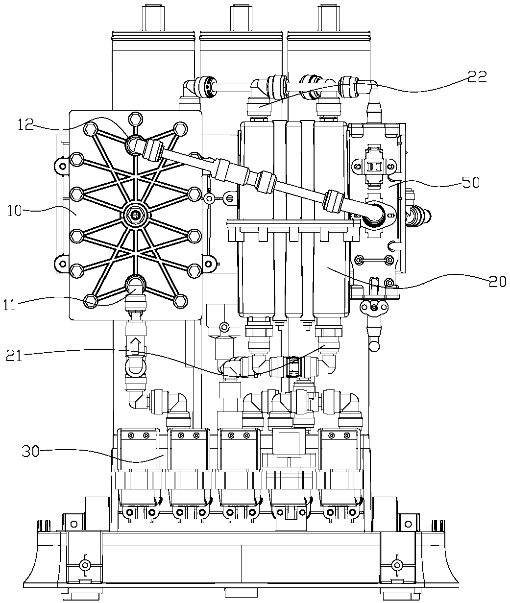 Hydrogen-rich water machine device with heating function