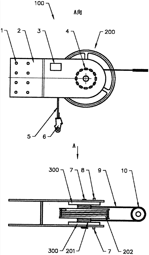 Grooved wheel compensation device