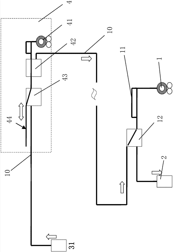 Pneumatic pipe continuous transferring system