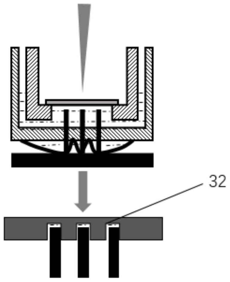 Laser enhanced ultrasonic electrolysis combined machining method and device for preparing array holes in semiconductor material