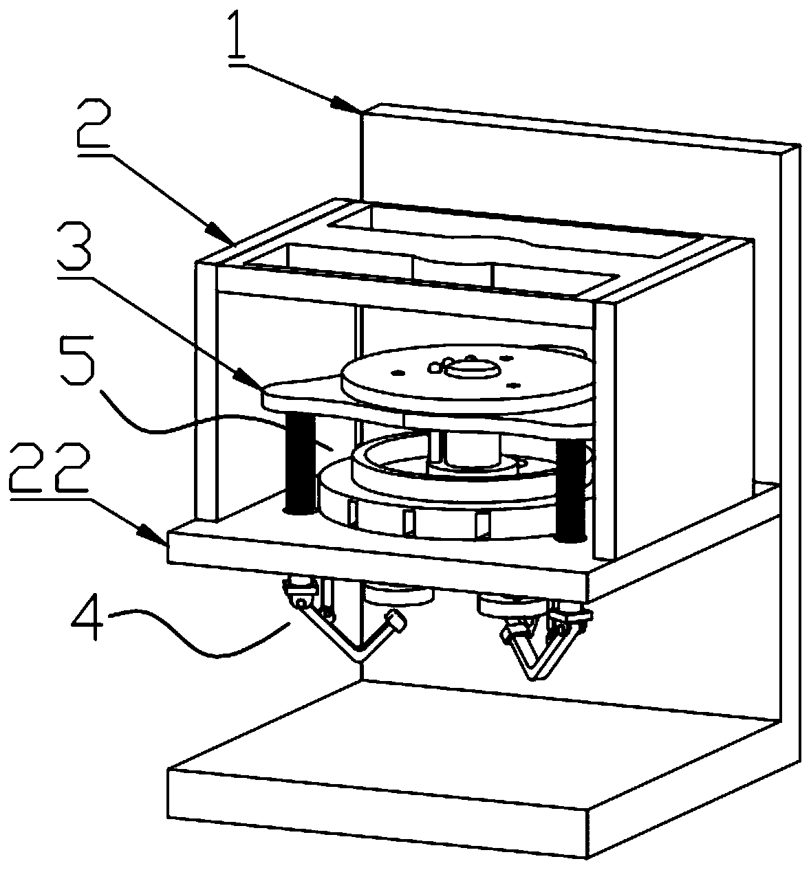 Flywheel fixing tool for semi-automatic pin assembly mechanism