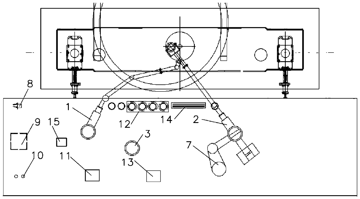 Unmanned system and operation method of steel ladle casting area