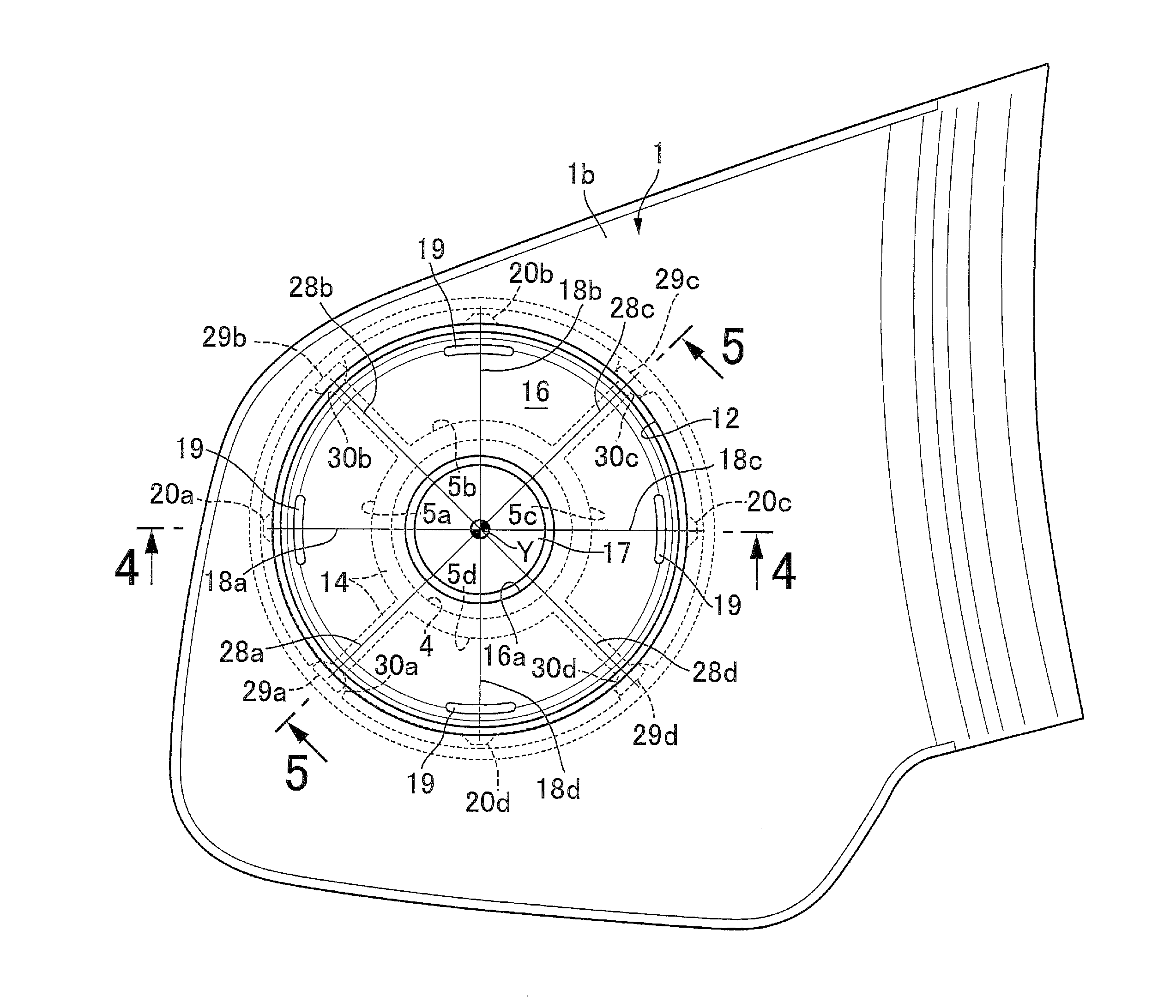 Four-direction switch device
