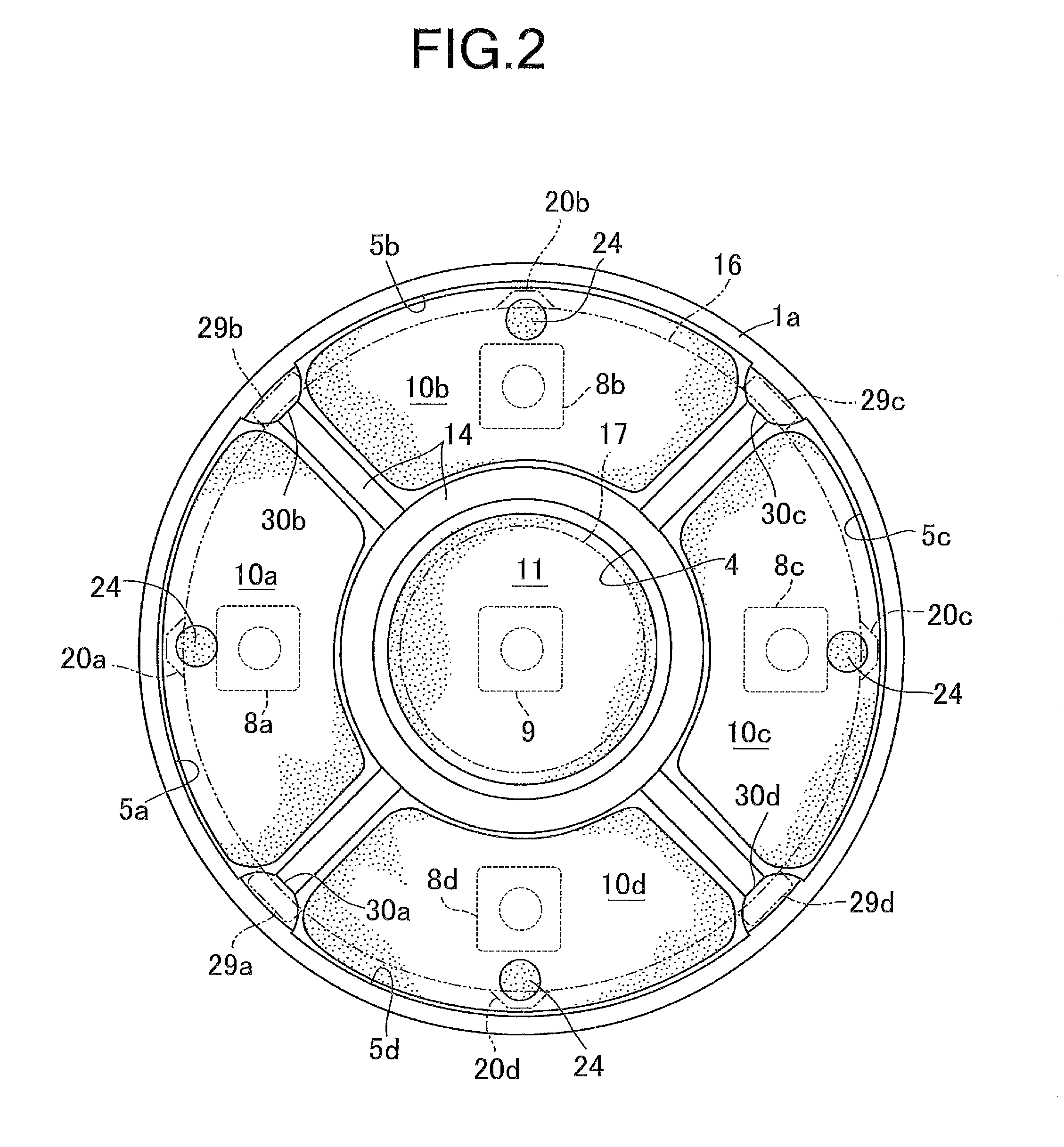 Four-direction switch device