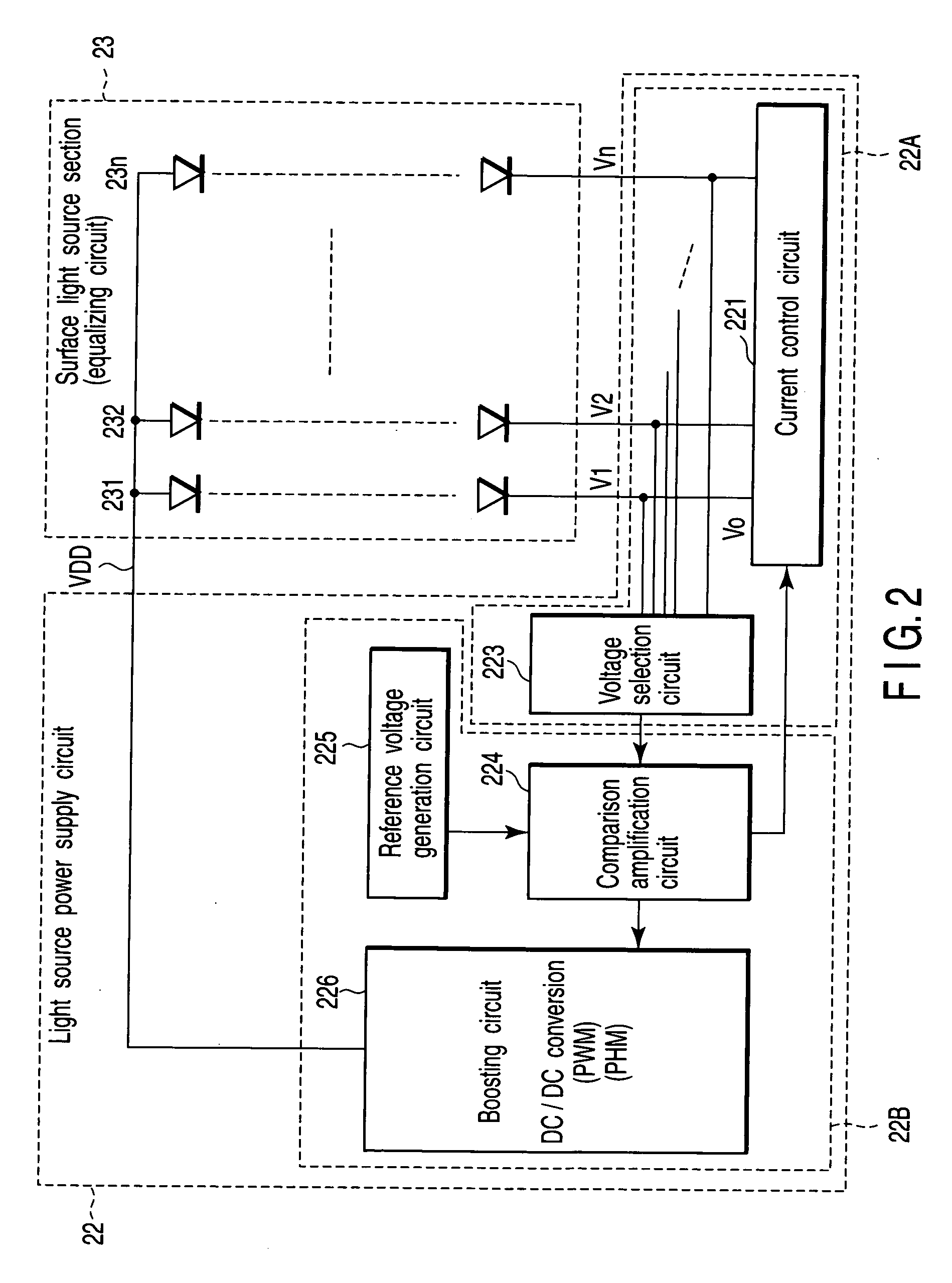 Surface light source control device