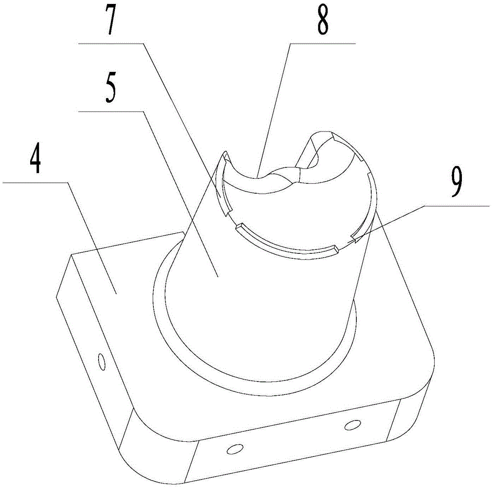 Diversion nozzle material pull structure