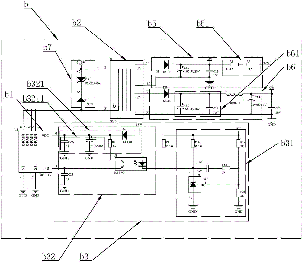 Power supply circuit of electric sewing machine