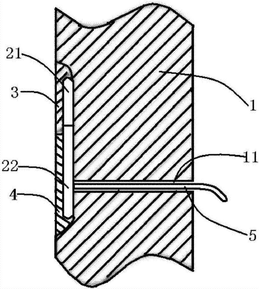 Method for installing thermocouple on inner wall of housing body of high temperature container