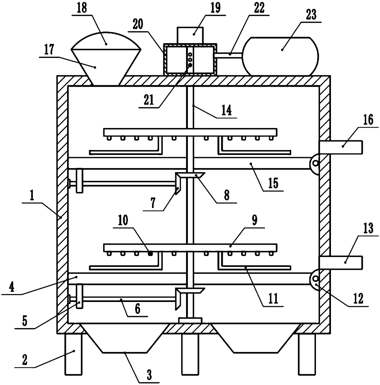 Swinging type automatic agriculture seed screening and drying device