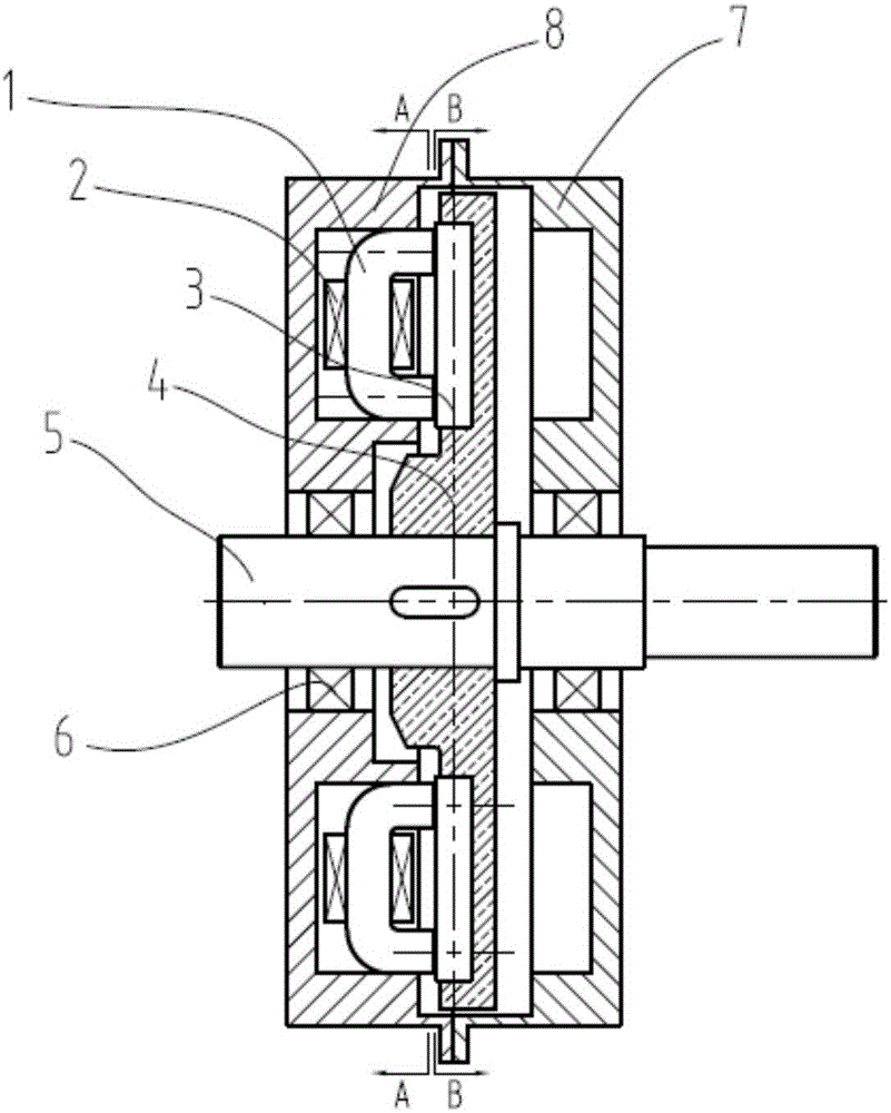 Axial air gap switch reluctance motor and preparation method thereof