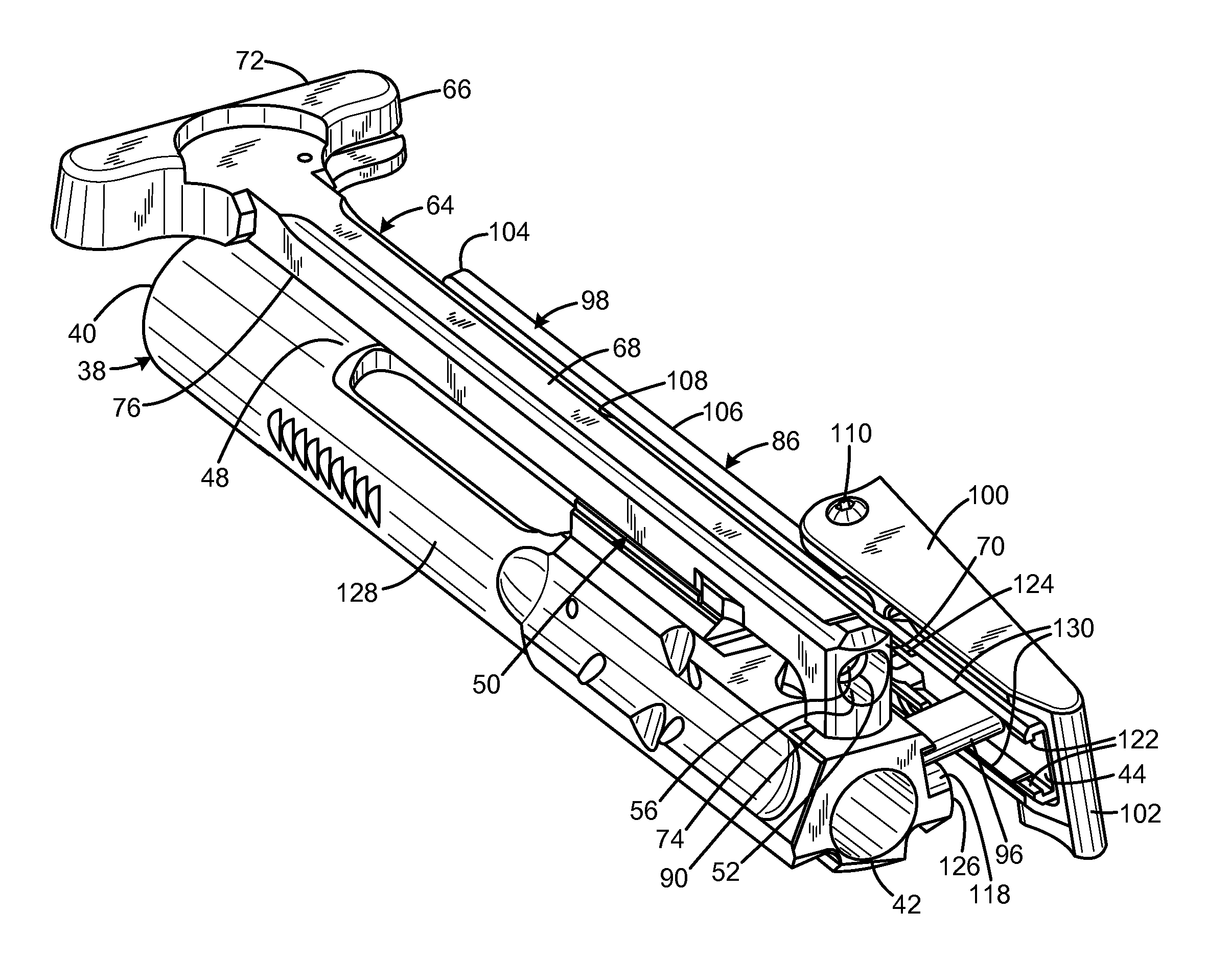 Firearm with dual charging handles