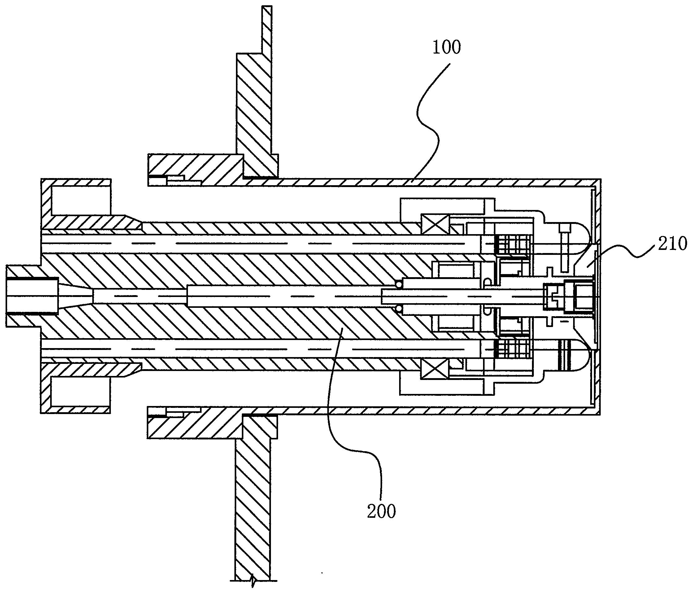 Piston mechanism with breakdown protection device
