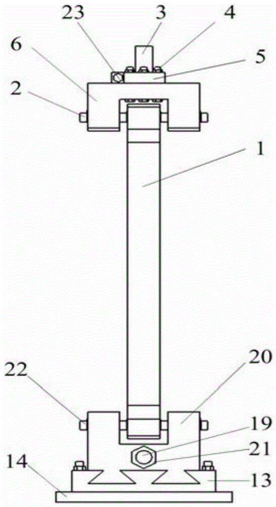 Metal material monoaxial performance test clamp