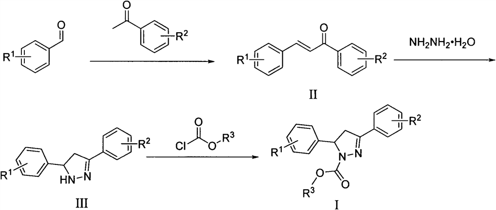 A kind of microtubule polymerization inhibitor containing pyrazoline structure and its application