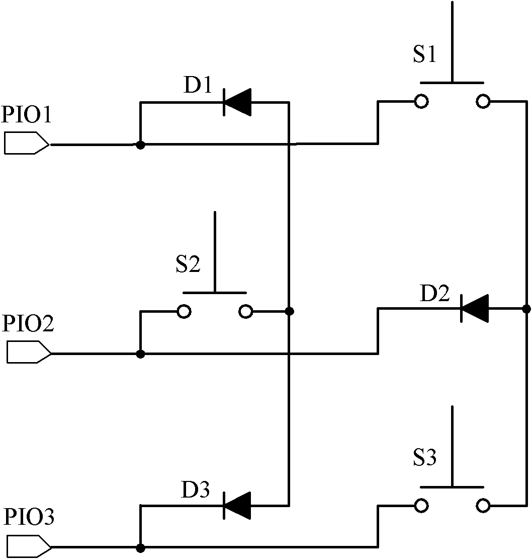 Key identifying circuit, key identifying method and STB (Set Top Box)