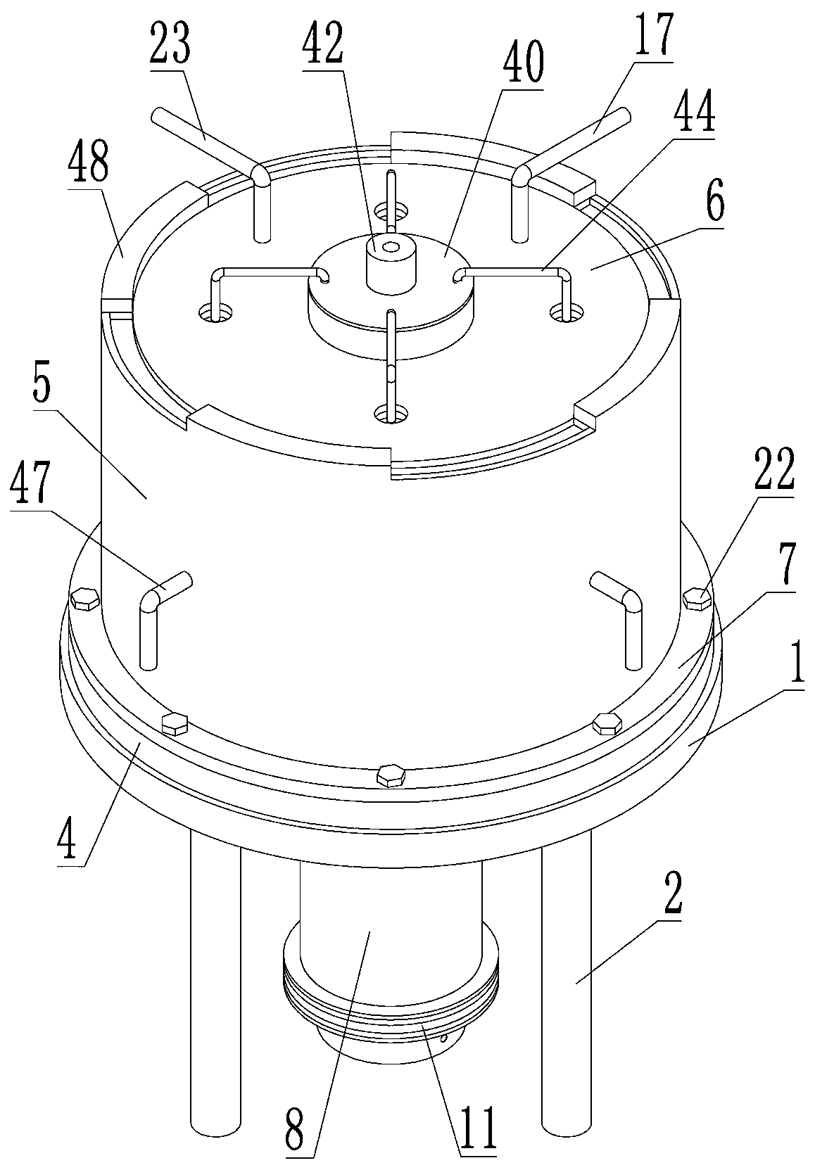 True triaxial experiment device and method capable of simulating radial pressure