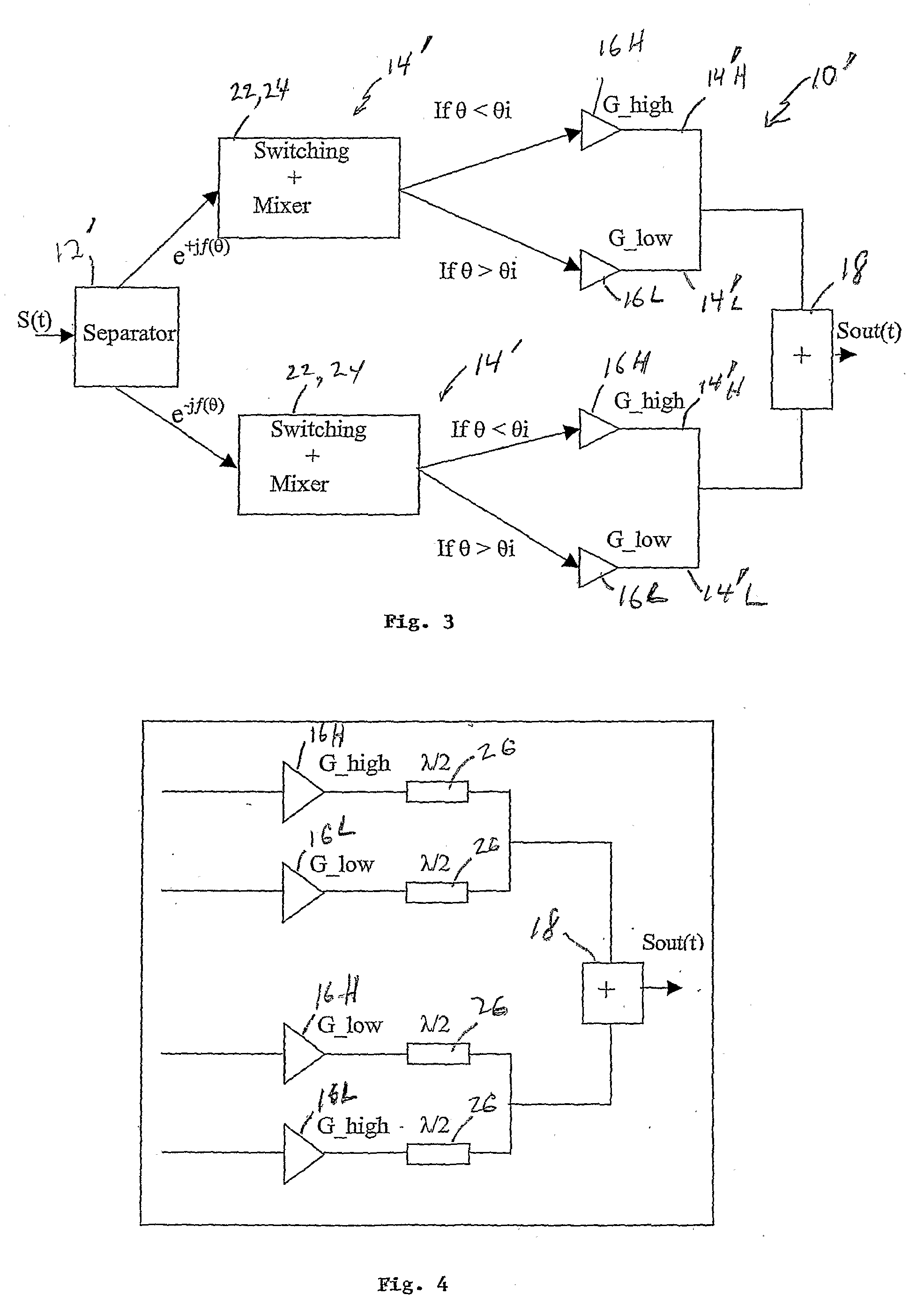 High efficiency rf transmitter system using non-linear amplifiers