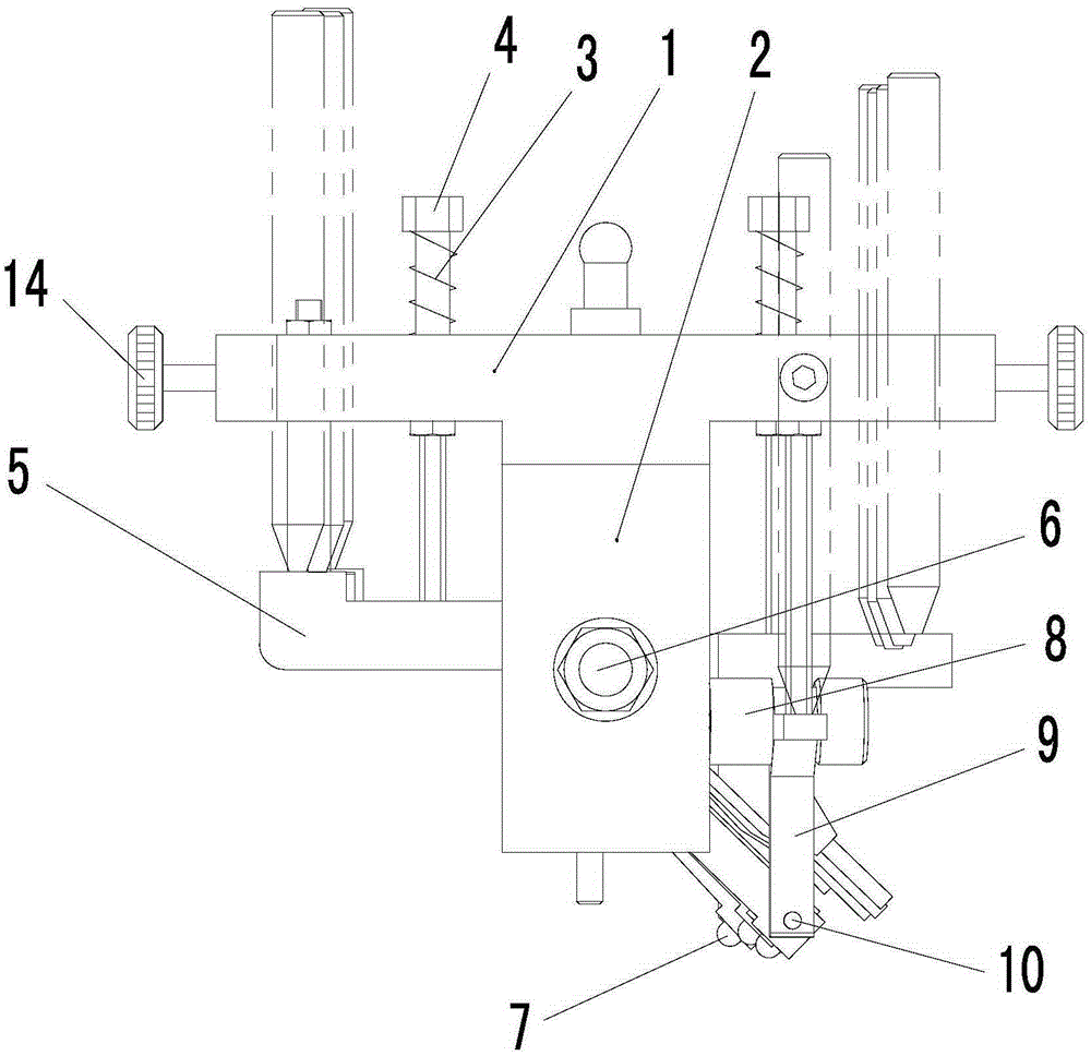 Inductance measuring apparatus for exhaust area of director guider blade
