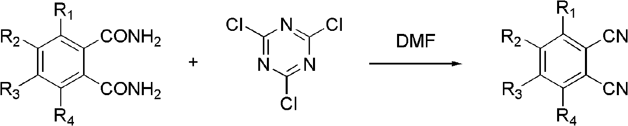 Synthetic method of benzene dinitrile or substituted benzene dinitrile