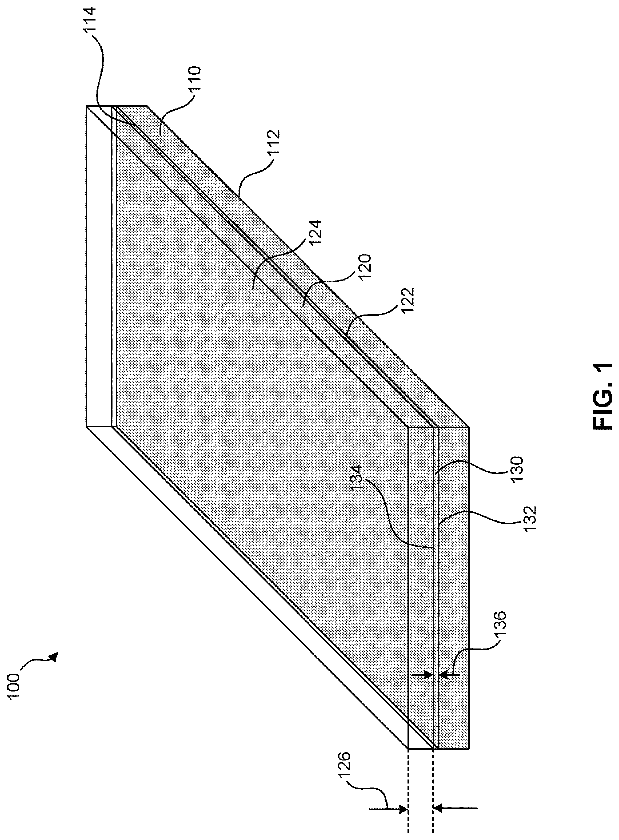Bendable articles including adhesive layer with a dynamic elastic modulus