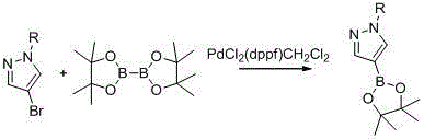 Synthetic method of 1-alkylpyrazole-4-boronic acid pinacol ester