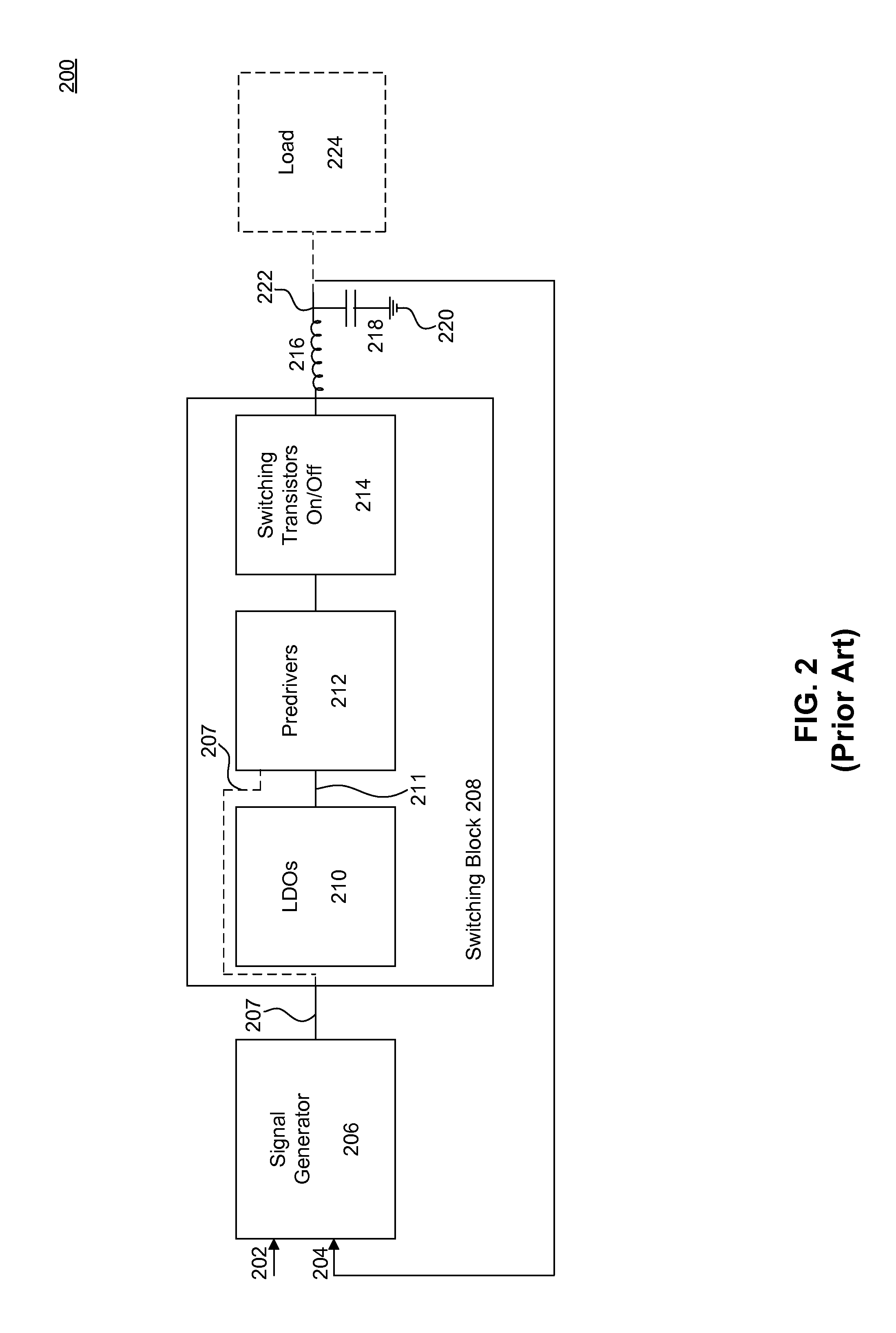 Internal capacitor linear regulator with transient dip compensator for internal-switch switching regulator