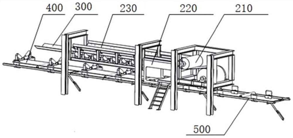 Tail device and method for TBM/shield rear matched continuous belt conveyor