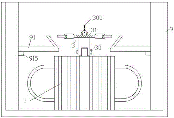 Guiding and positioning structure used for mounting transformer, and use method for guiding and positioning structure