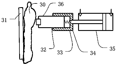 Livestock carcass skin marking device, system and marking method