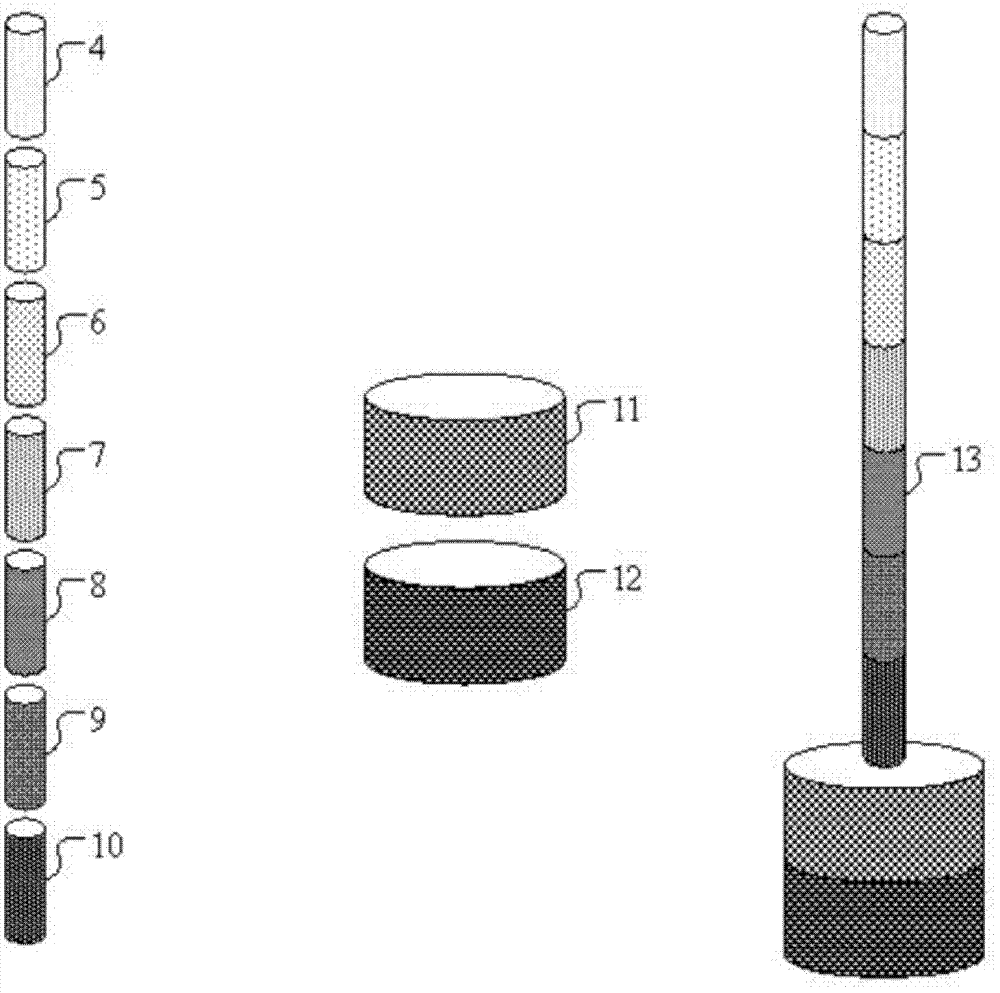 Liquid sucking core component of AMTEC (alkali metal thermoelectric converter) and manufacturing method thereof