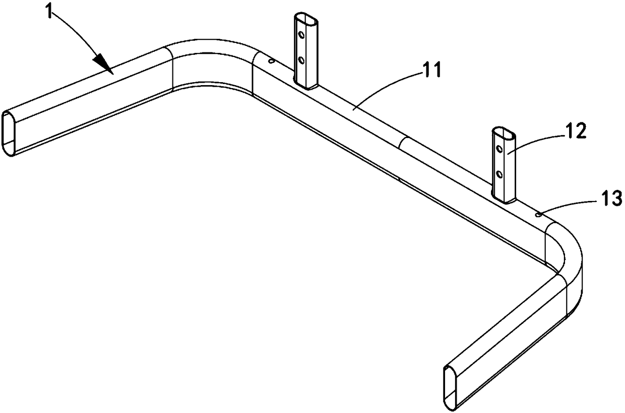 A punching die for tripod workpiece