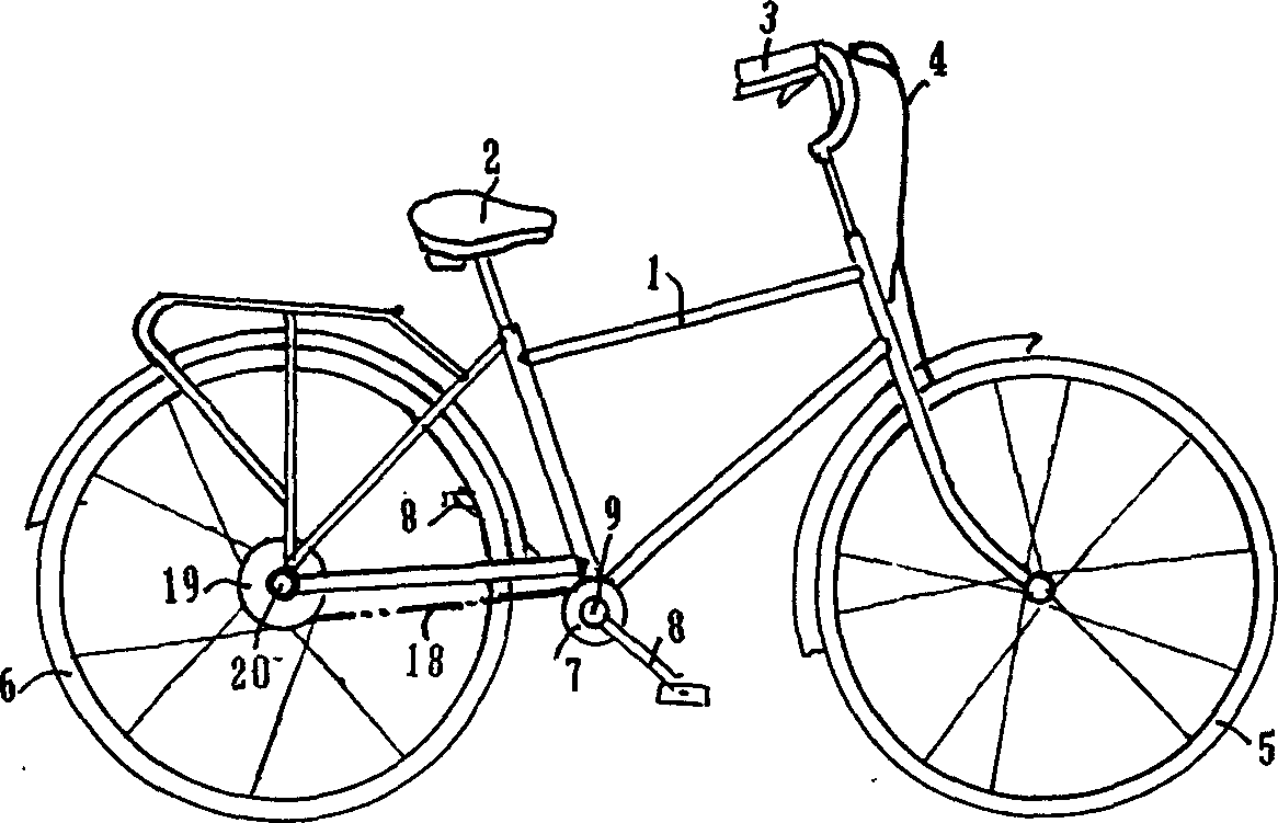 Spring energy-storage pattern dual instruction bicycle