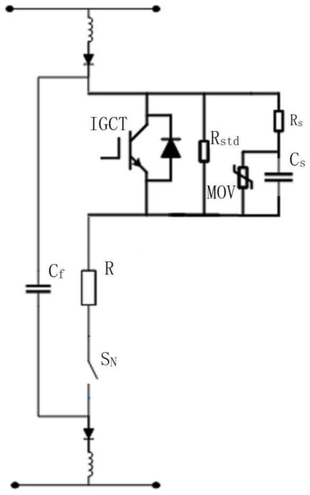 Composite energy consumption device switch sub-module and protection method thereof