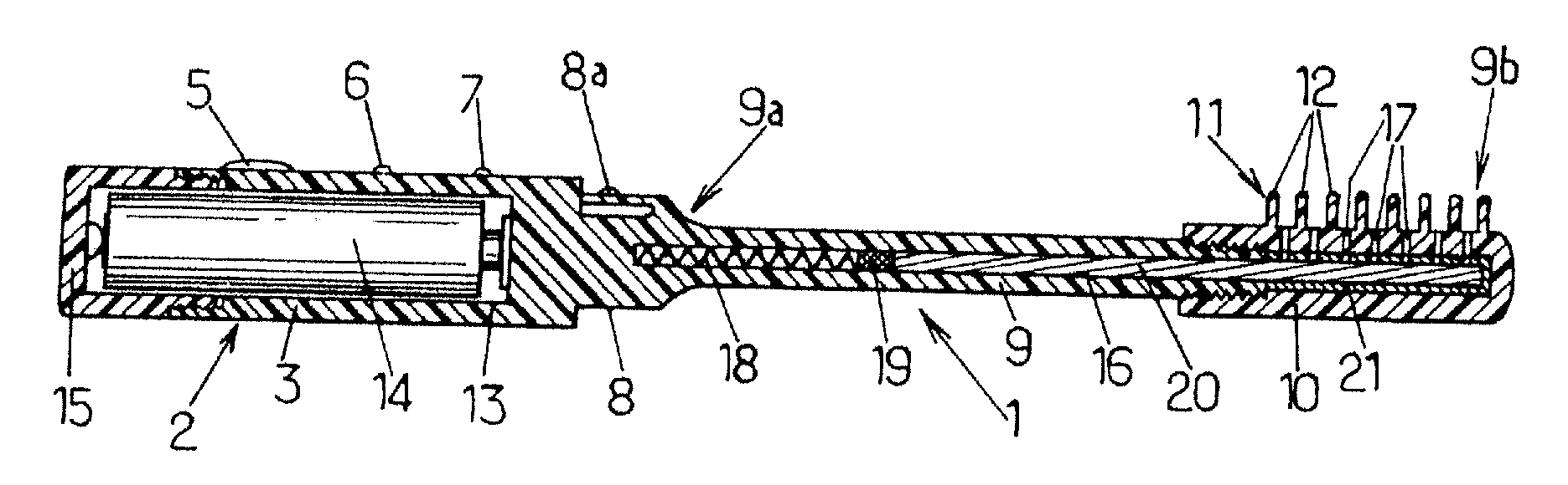 Applicator device for applying a cosmetic and the use of such a device