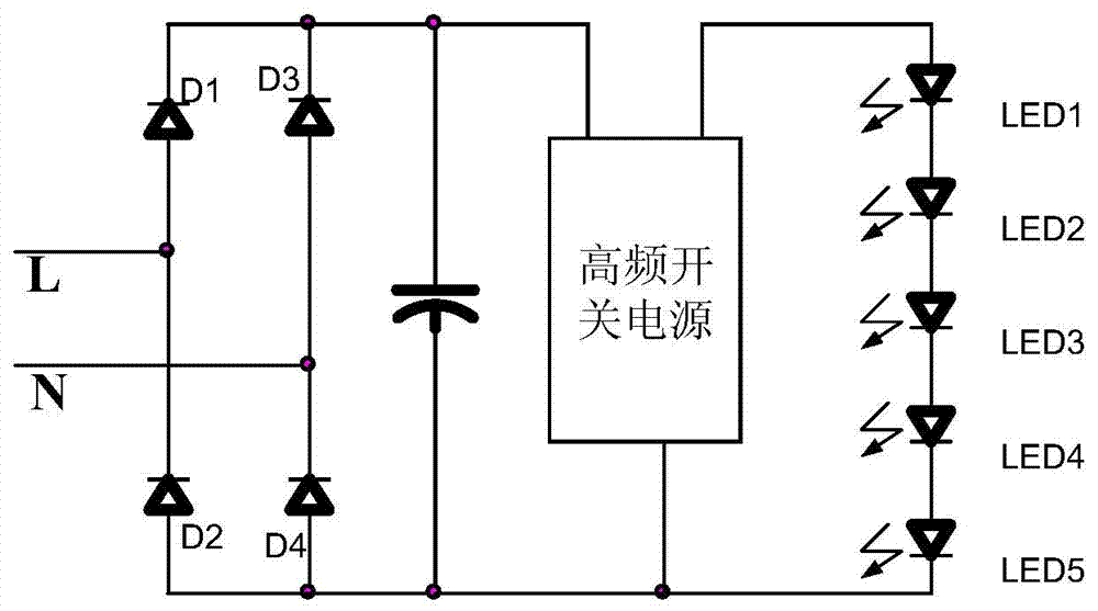 Light-adjustable LED circuit module and LED face type lamp with same