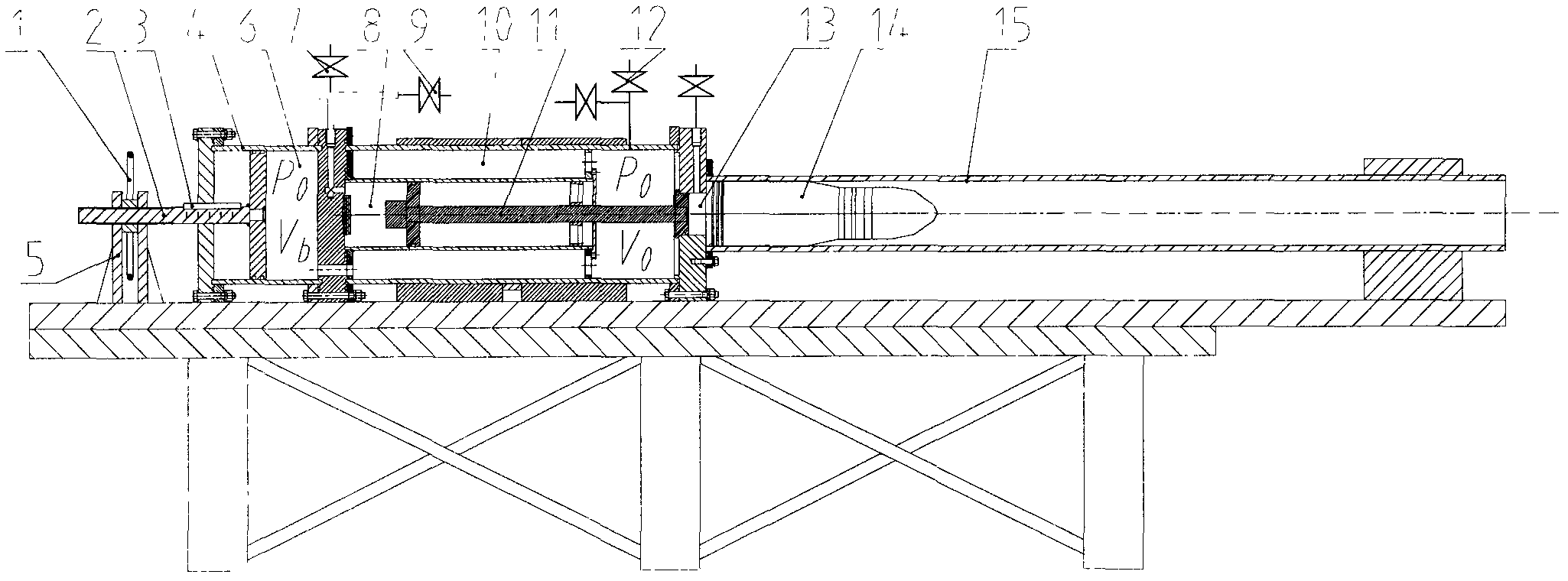 Air cannon with adjustable variable-capacity high-pressure cavity