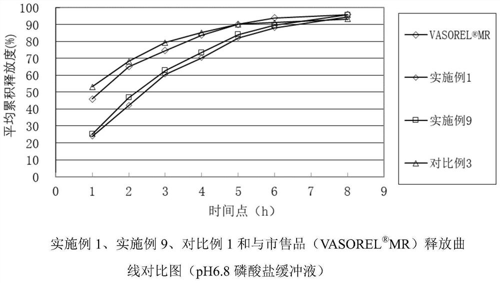 A kind of trimetazidine hydrochloride sustained-release tablet and preparation method thereof