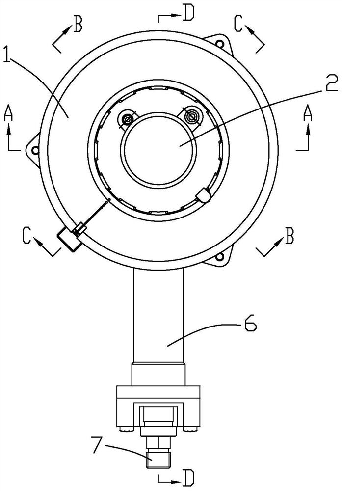 Energy-saving and high-efficiency lower air inlet gas burner and manufacturing method thereof