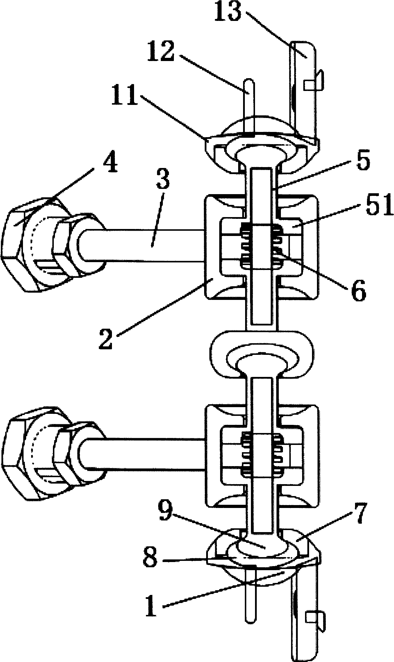 Subtotal ablation of anterior cervical vertebrae continuity multiple corpus vertebraes physiological inner fixing device