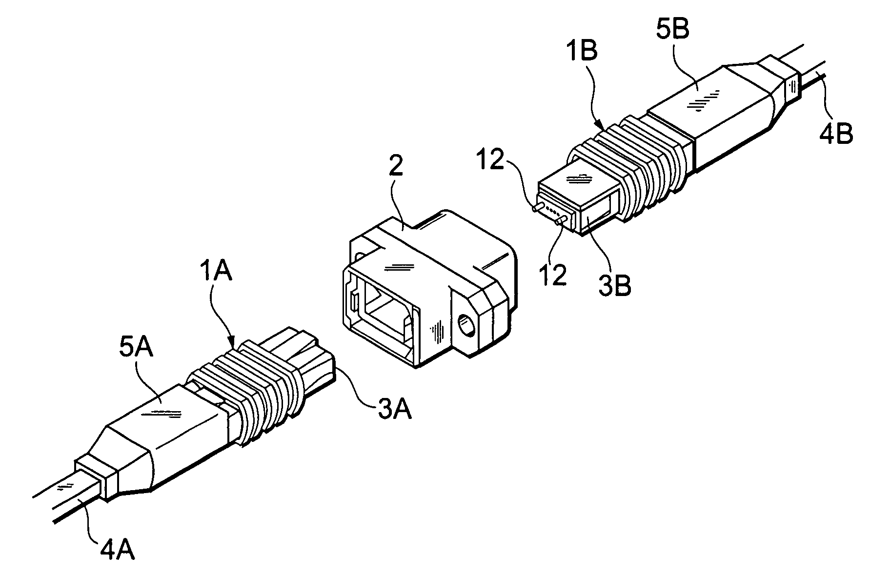 Optical connector and backplane assembly