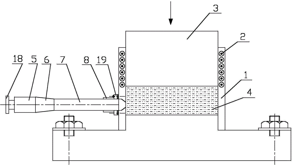 Metal melt treatment method and device based on power ultrasound and pressure coupling