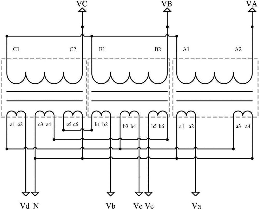An active power filter based on multi-phase variable flow structure