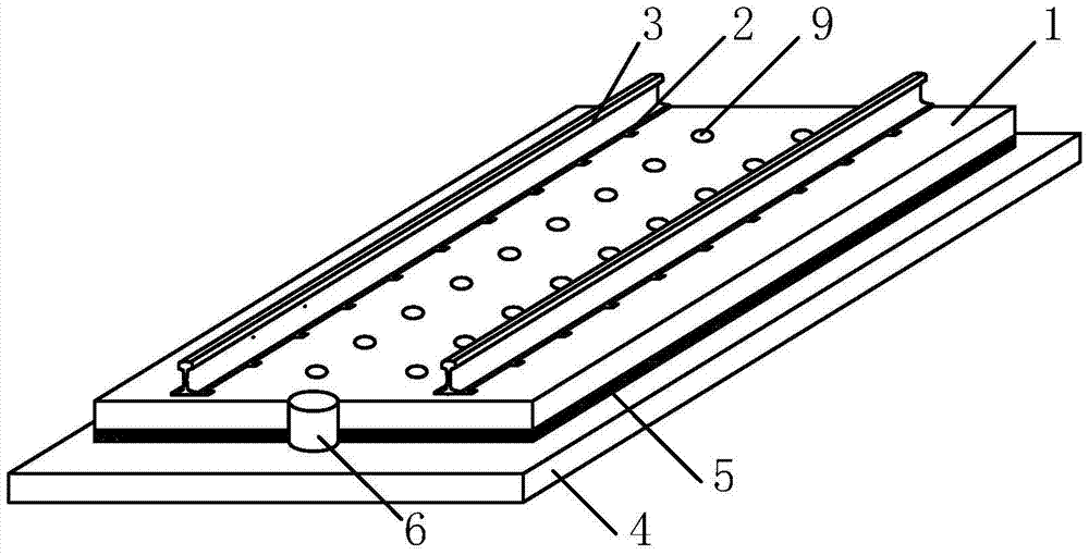 Track slab and track slab damping system with periodic structural features